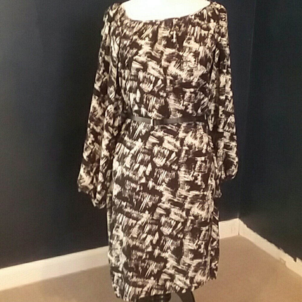 Black and White Print Dress